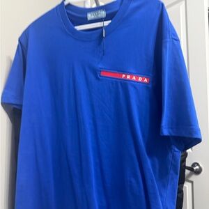 Prada Vibrant Blue Short Sleeve Tee
